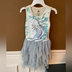 Disney Frozen Sparkle Ruffle Elsa Authentic Dress Size M